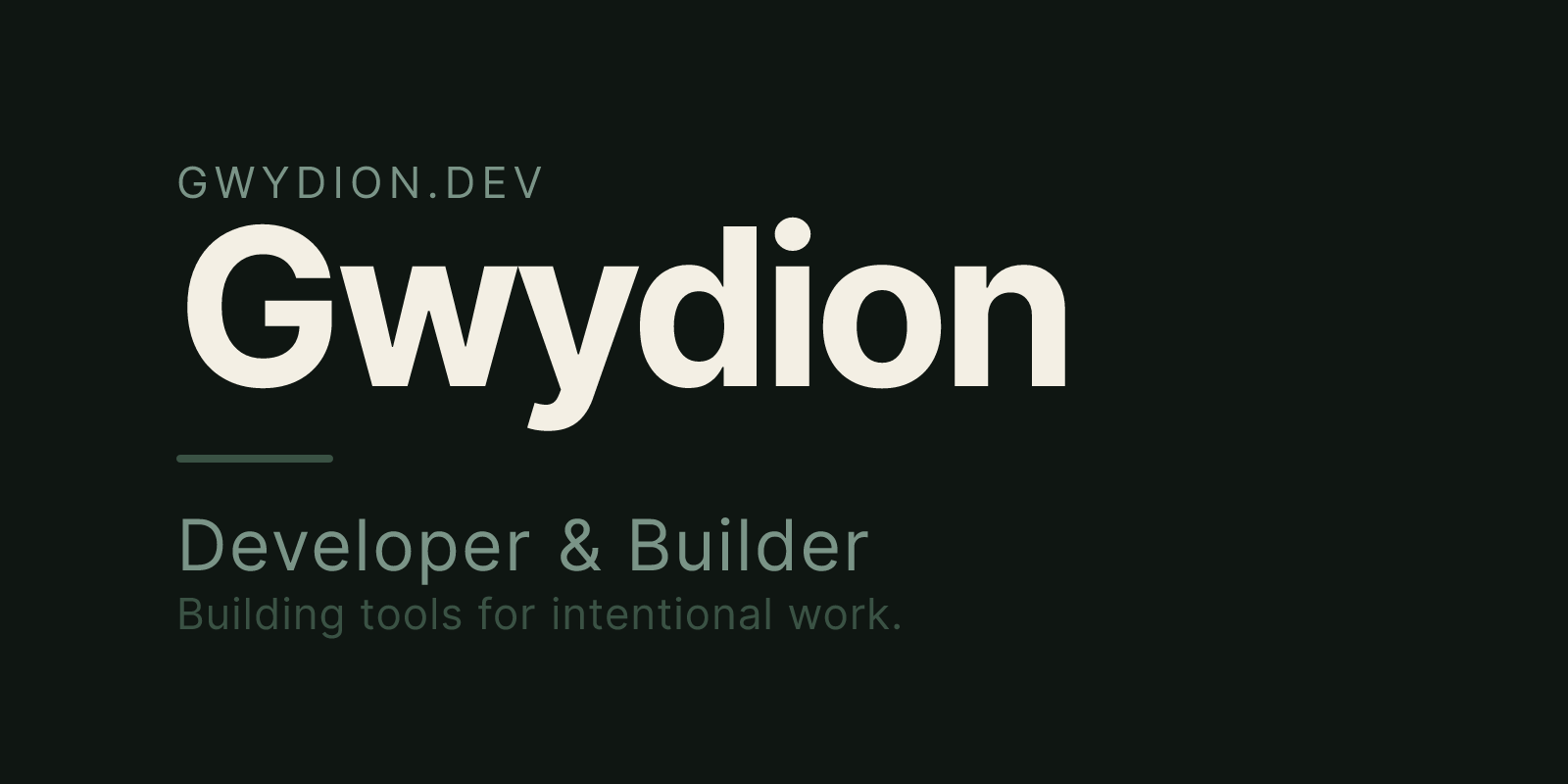 gwydion.dev